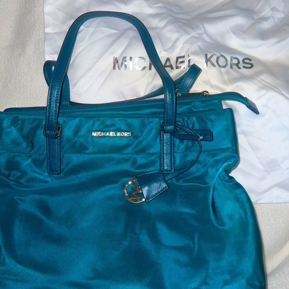Teal Michael Kors with dust bag